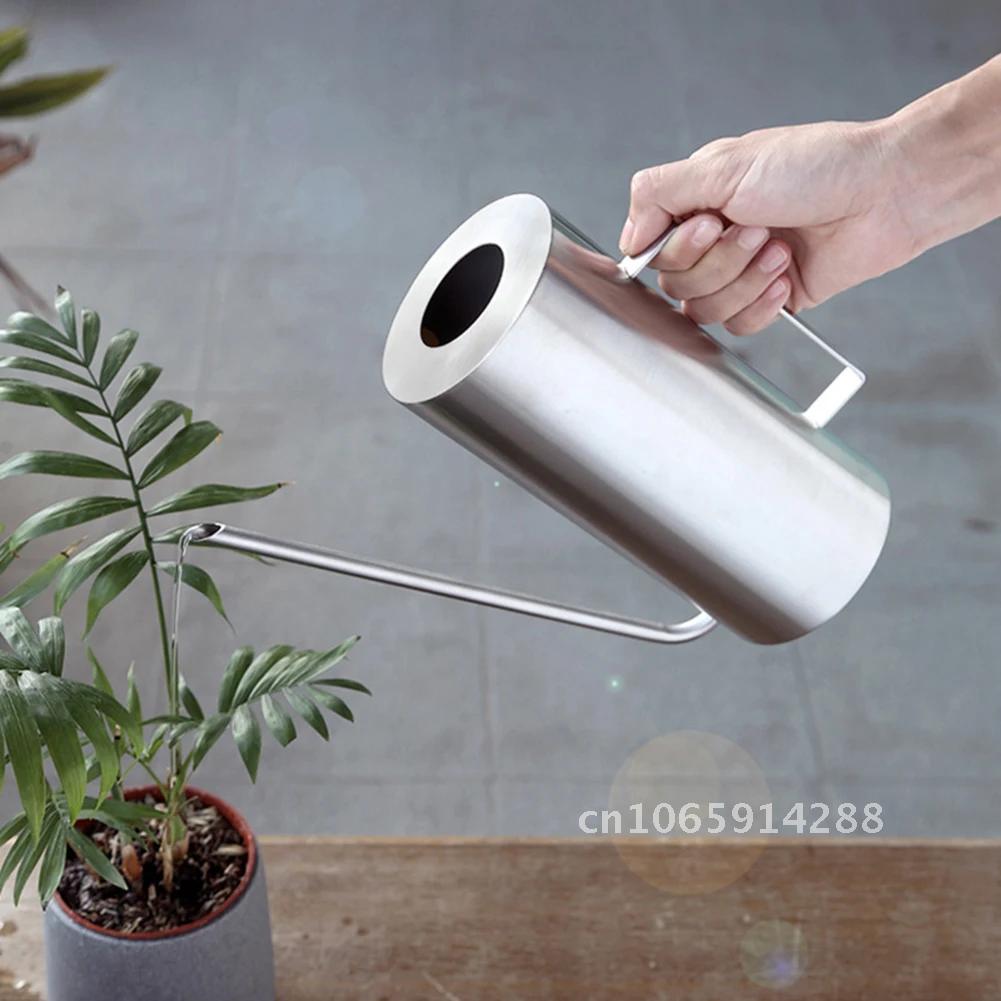 Watering Can Long Spout - ステンレス製じょうろ 盆栽庭園植物用散水器 長い注ぎ口付き 室内植物用