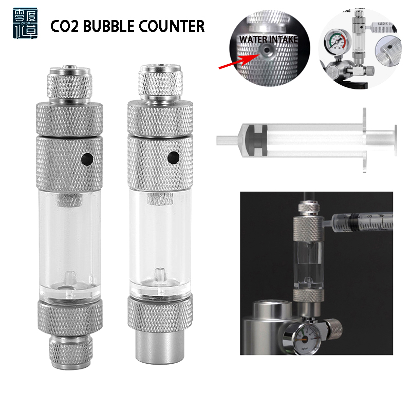 Aquaponics Fish Tank - 水槽用CO2バブルメーター注水式CO2レギュレーター発生器反応システム水槽CO2機器アクセサリー