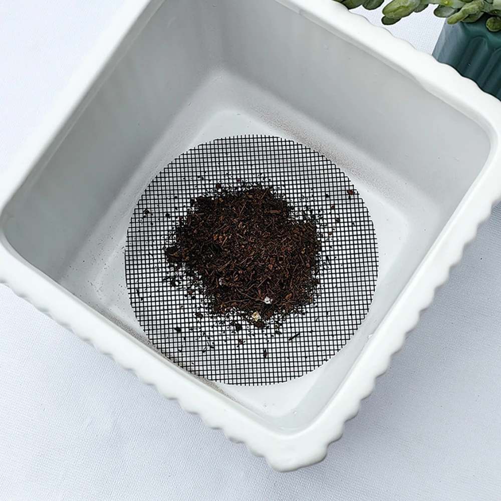 Gardening Tools Basket - 20 個植木鉢ガスケットメッシュ漏れ防止土壌ガスケットセラミック植木鉢防虫プラスチックラウンドガスケットガーデンツール用品