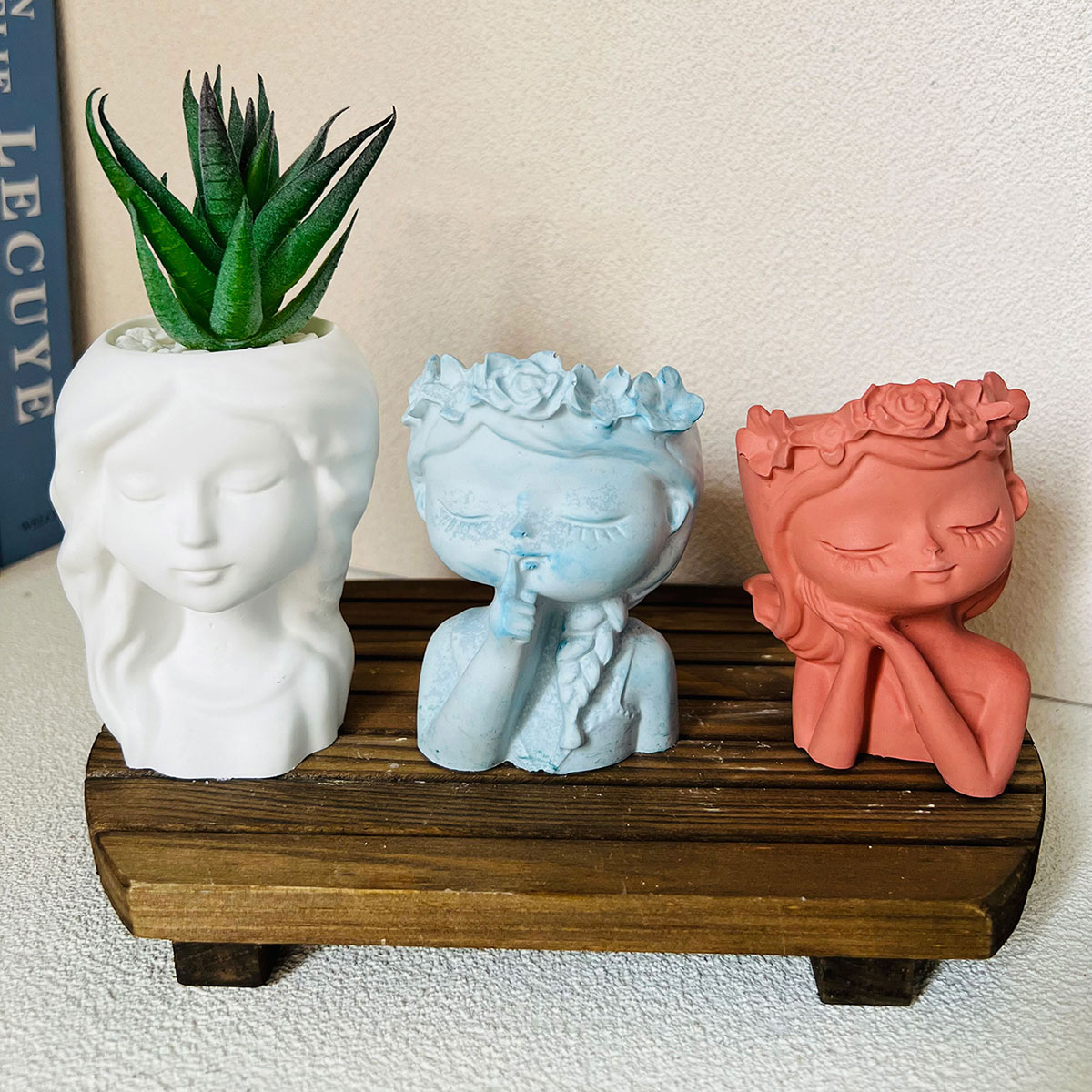 Gardening Tools Cute - DIyシリコンプラントモールド,眠っている美しさの花瓶,収納ボックス型,石膏樹脂,コンクリートキャスト金,家の装飾ギフト,かわいい女の子
