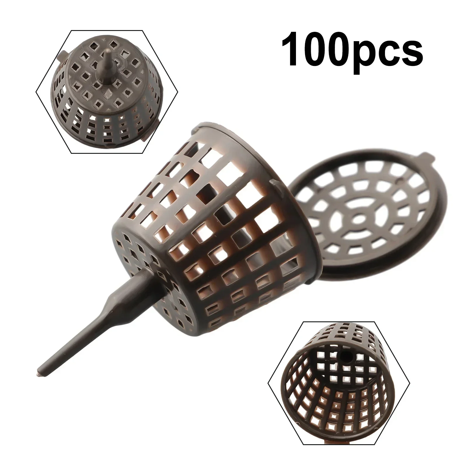 Gardening Tools Basket - ふた付きポータブルプラスチック盆栽ガーデンツールバスケット、肥料ケース、植物ケア土壌、苗床ポット、ボックスケース、100個