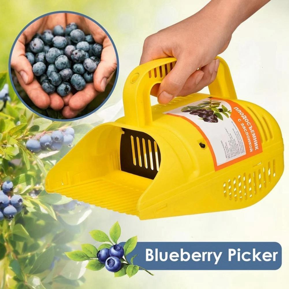 Gardening Tools Basket - ポータブルブルーベリーピッカーツール、櫛歯付き軽量ガーデンベリーハーベスター、握りやすいハンドルと大容量バスケット