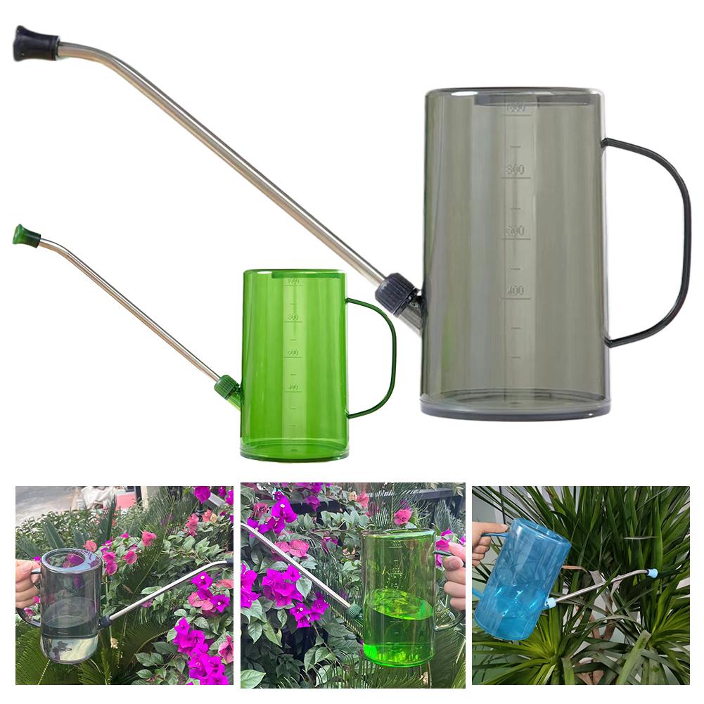 Watering Can Long Spout - 1L ロング注ぎ口じょうろ ガーデニングシャベルセット付き 庭用灌漑スプレーポット 屋内屋外植物用 花用
