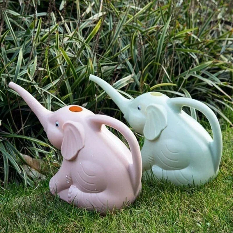 Gardening Tools Cute - かわいいプラスチック象の形じょうろ缶植物屋外灌漑ガーデニングツール機器ガーデン用品ホームアクセサリー