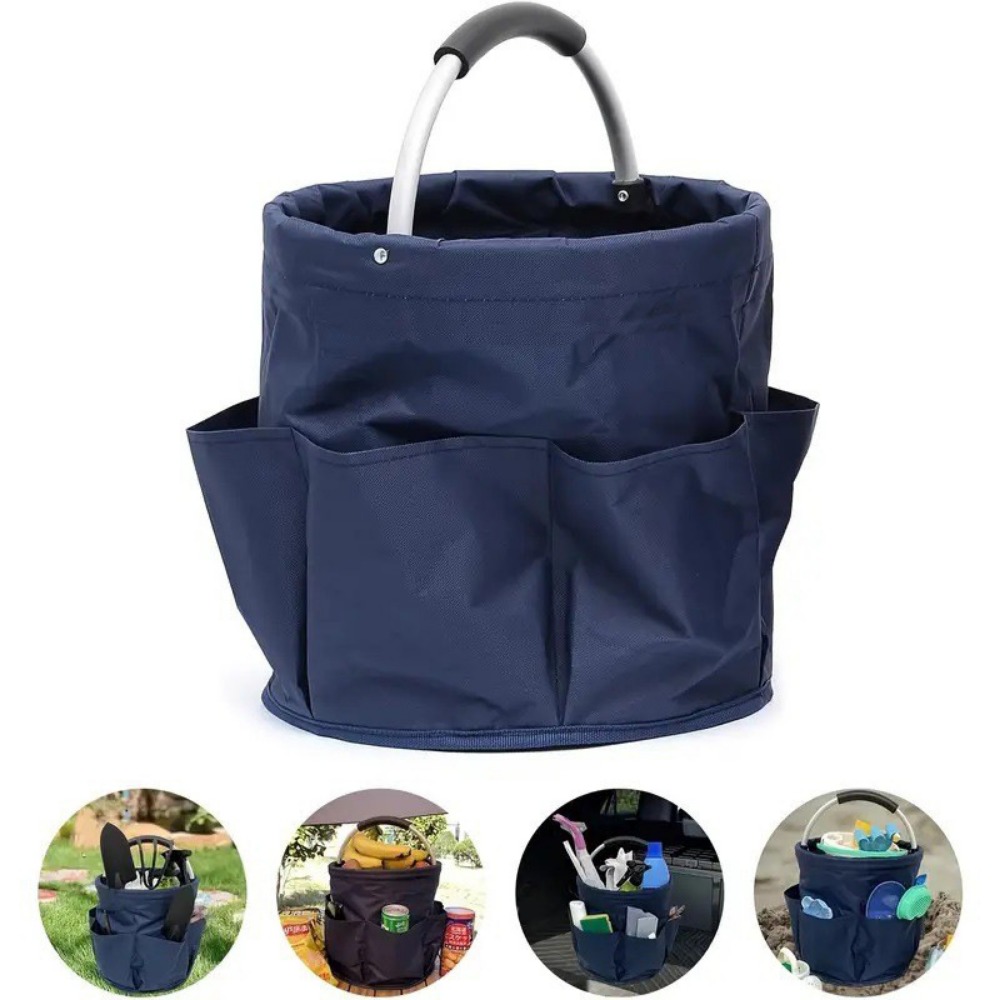 Gardening Tools Basket - 屋外用ポータブル折りたたみ式ポータブルバスケットピクニックキャンプバスケットガーデンツールバスケット旅行収納トイレタリーバッグ収納バスケット