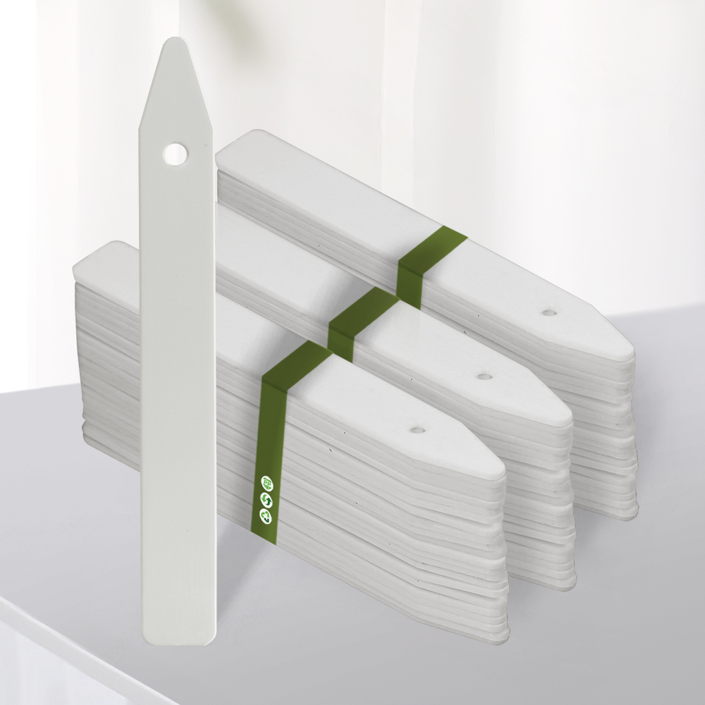 Plant Label Tags - 先のとがった植物ラベル、耐退色性の書き込み可能な表面、マットな吊り下げ穴、庭の温室、n314 pp、10.3cm