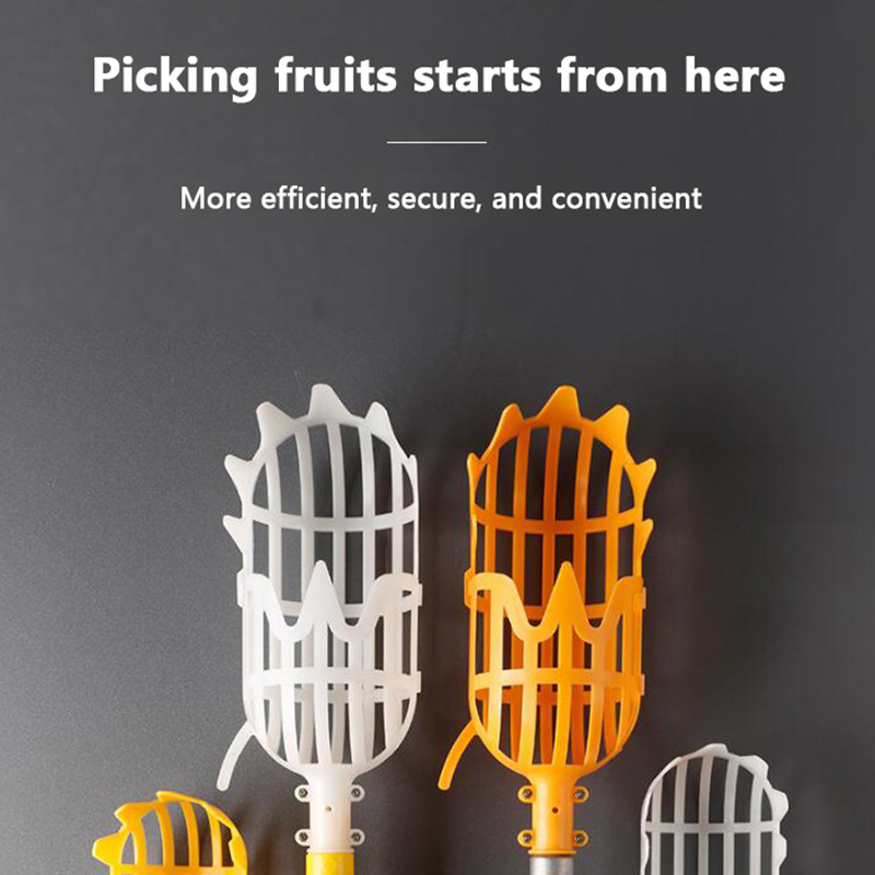 Gardening Tools Basket - プラム摘み取り用具、ベイベリーピッカー、ガーデンバスケット、フルーツピッカーヘッド、プラスチック製フルーツピッカー、高所用フルーツピッカー