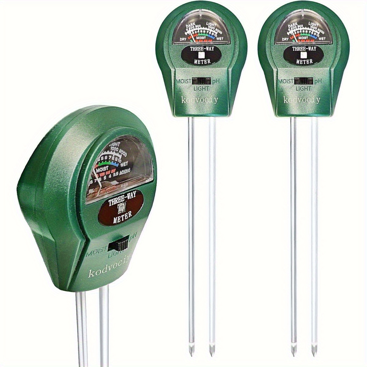 3 in 1土壌pHテスター、4 in 1 pHライト水分酸 - Moisture Meter Plant のレビューと価格