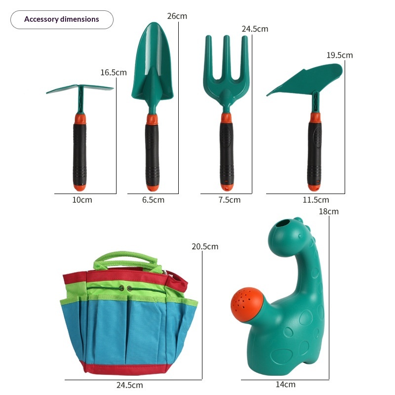 面白い子供用ガーデンツールセット、じょうろ、ツールバッグ、シ - Gardening Tools Girly のレビューと価格