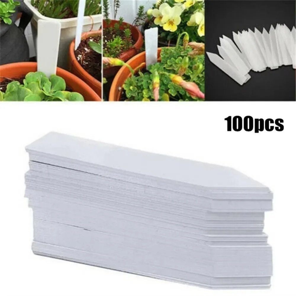 100 個植物ラベル植物アクセサリー植木鉢プラスチック植物タ - Plant Label Tags のレビューと価格