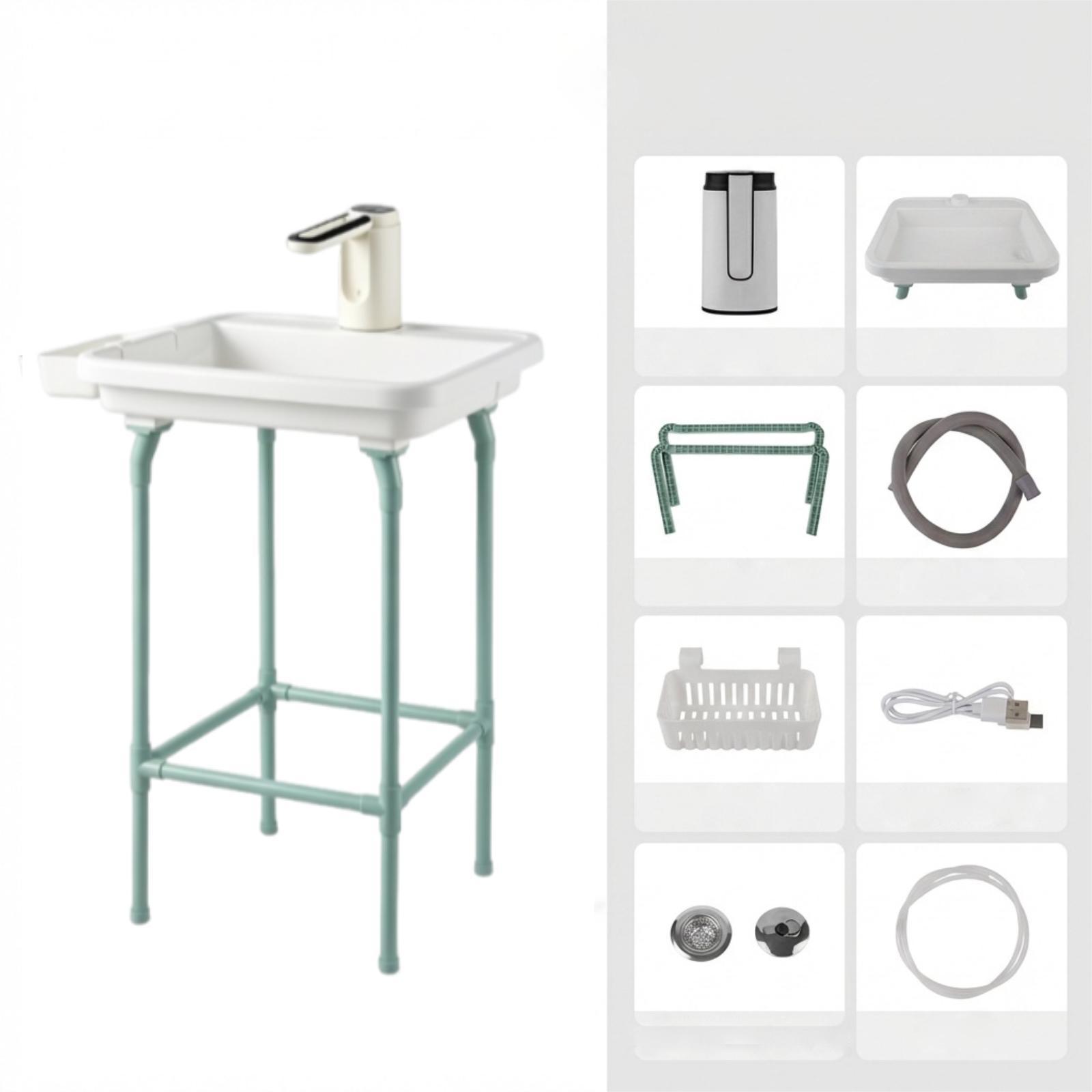 キャンプ、庭、浴室用の屋外ポータブルシンク、軽量PP製手洗い - Gardening Tools Basket のレビューと価格