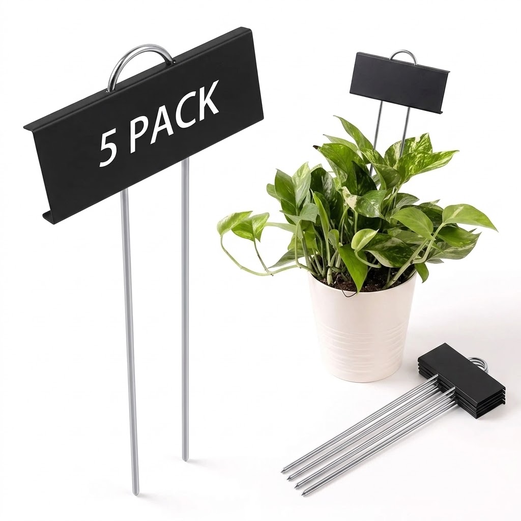 防水5個セット T型金属製植物タグサインマーカー 鉢植えの木 - Plant Label Tags のレビューと価格