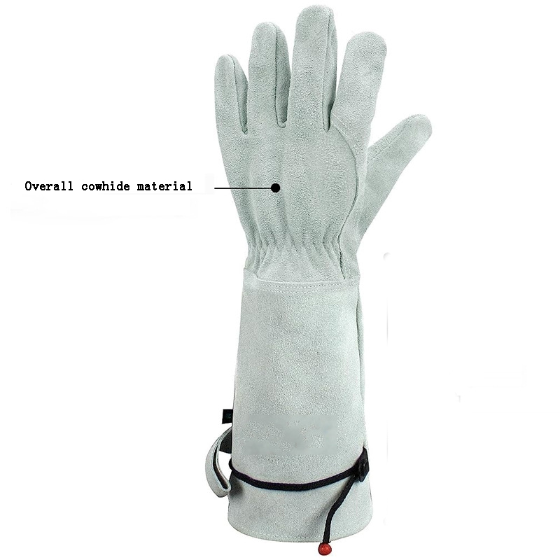 牛革ロングチューブガーデングローブ耐穿刺労働保護手袋庭建設現 - Garden Gloves Thorn Proof のレビューと価格