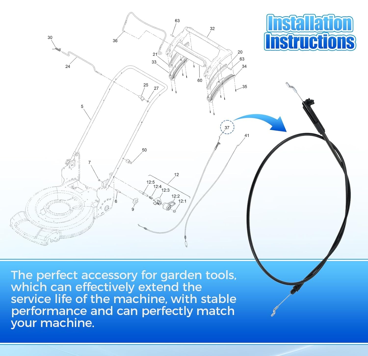 139-6594 PP B&S ブレーキケーブル Toro  - Gardening Tools B&Q のレビューと価格