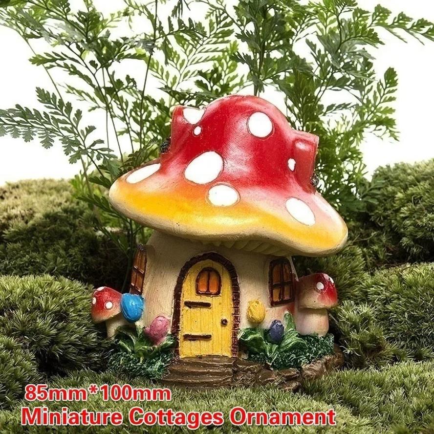 かわいい樹脂キノコの家のミニチュア、妖精の花の鉢植えの工芸品 - Gardening Tools Cute のレビューと価格