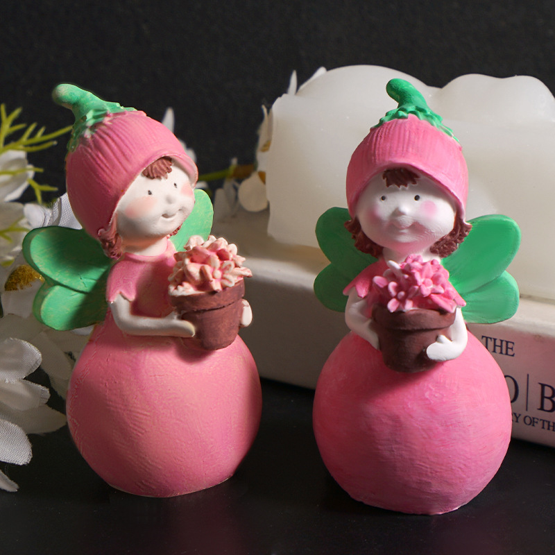 3Dかわいい妖精シリコンモールドDIYホームガーデンノームキ - Gardening Tools Cute のレビューと価格