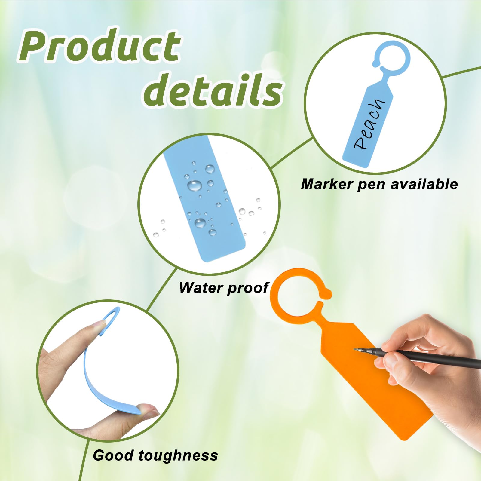 100個入り 10.7x2.3CM プラスチック製 ガーデン - Plant Label Tags のレビューと価格