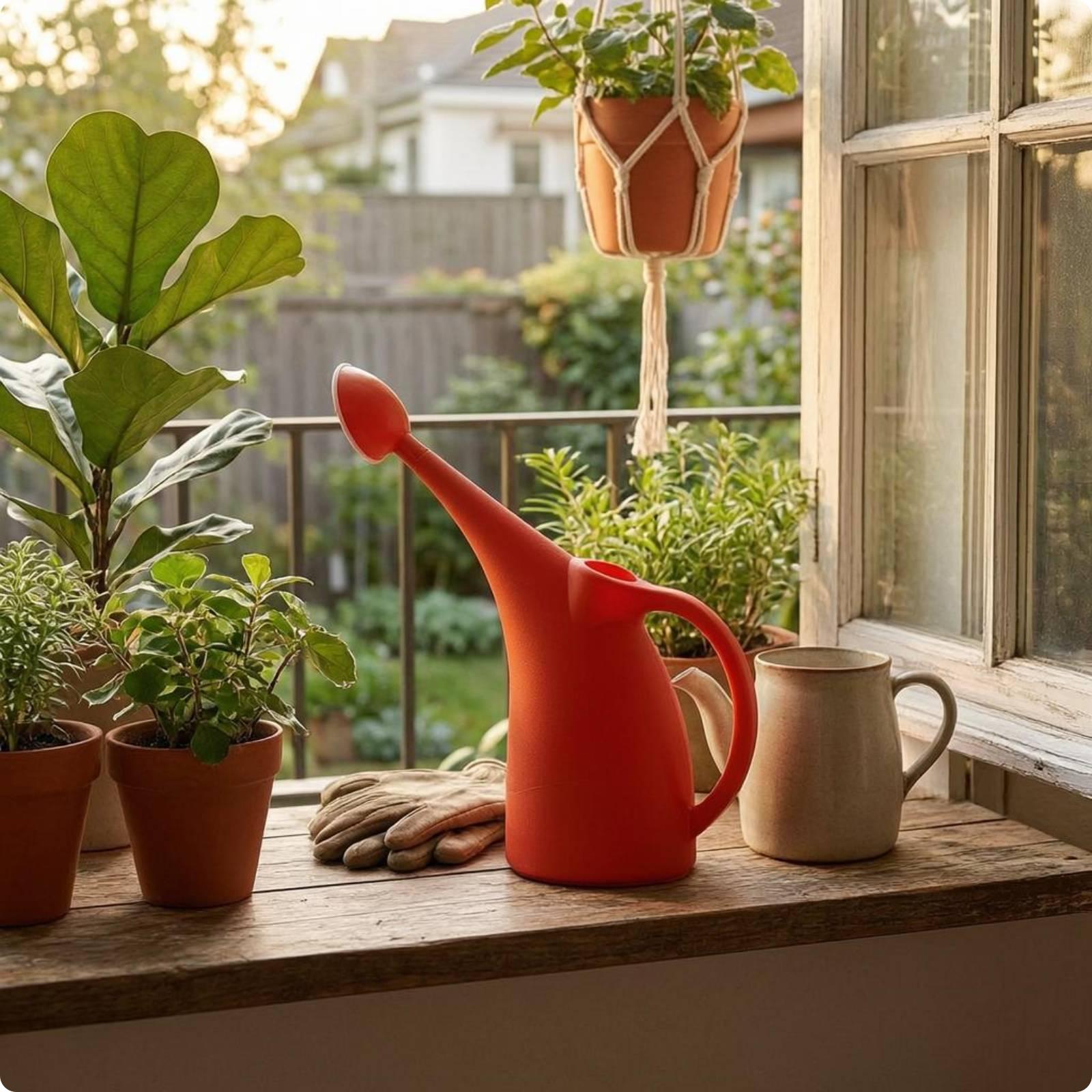 室内植物用じょうろ 長い注ぎ口付き 2L プラスチック製じょ - Watering Can Long Spout のレビューと価格