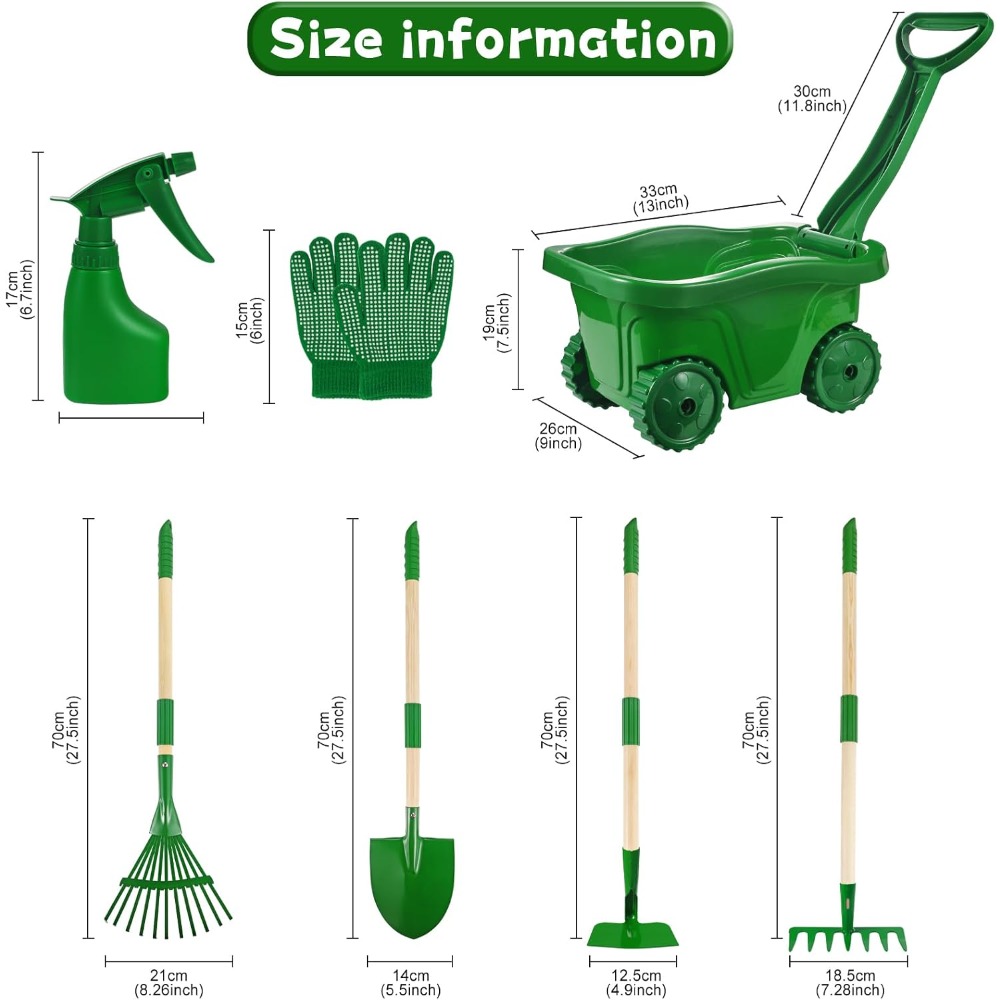 子供用ガーデニングツールセット ホイールバロー付き 幼児用  - Gardening Tools Girly のレビューと価格