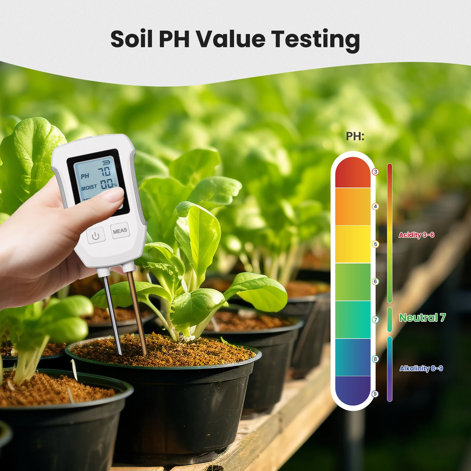 MOES 3 で 1 土壌 PH 検出器テスター液晶画面温度 - Moisture Meter Plant のレビューと価格