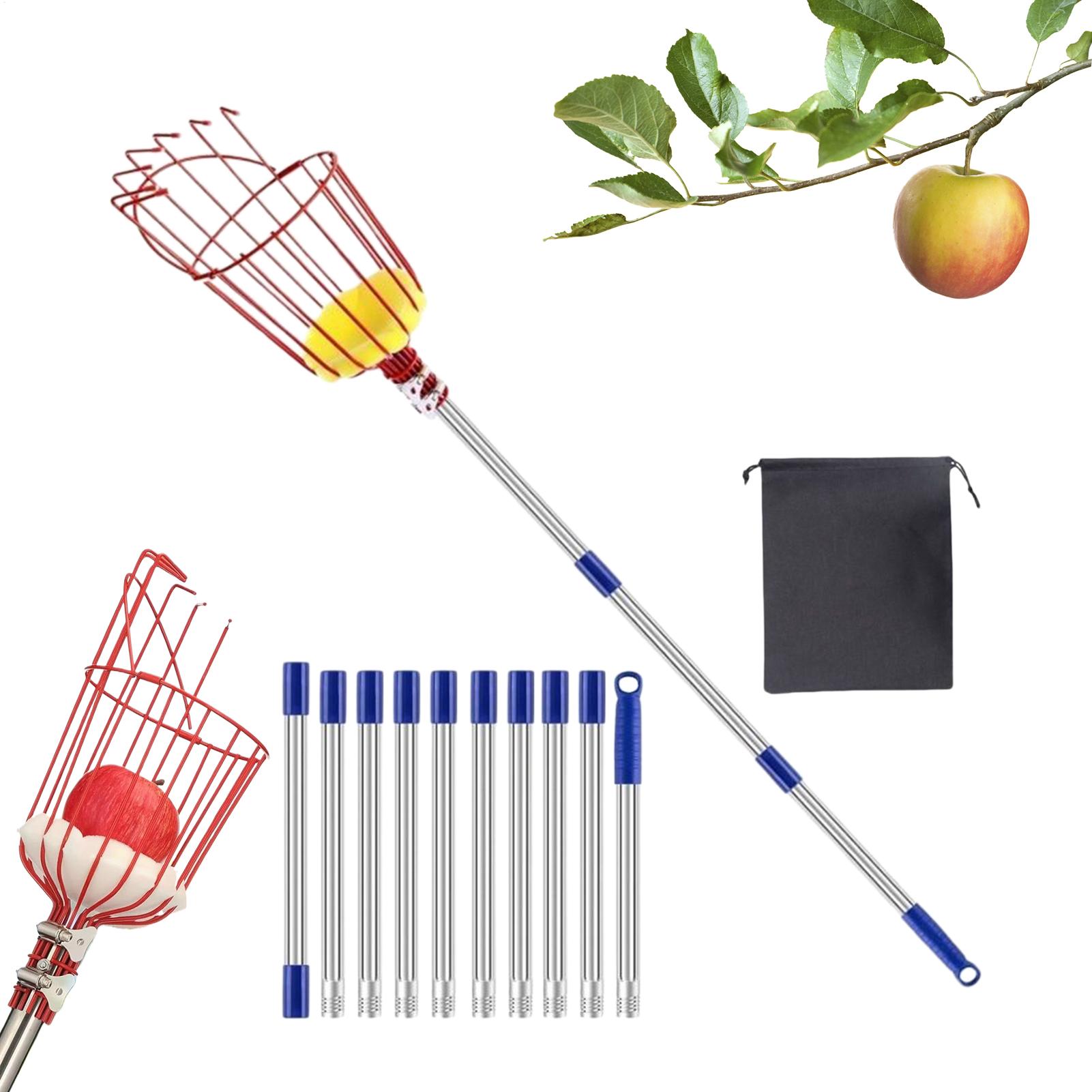 フルーツピッカー、伸縮ハンドル付き深型バスケット、便利なフル - Gardening Tools Basket のレビューと価格