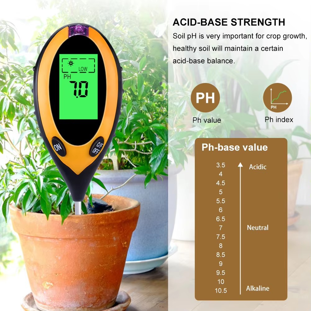 新型土壌pHメーター 3 in 1/4 in 1 pH・光・ - Moisture Meter Plant のレビューと価格