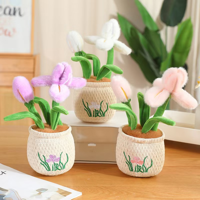 かわいいぬいぐるみ鉢植えフラワーおもちゃ、キュートなアイリス - Gardening Tools Cute のレビューと価格