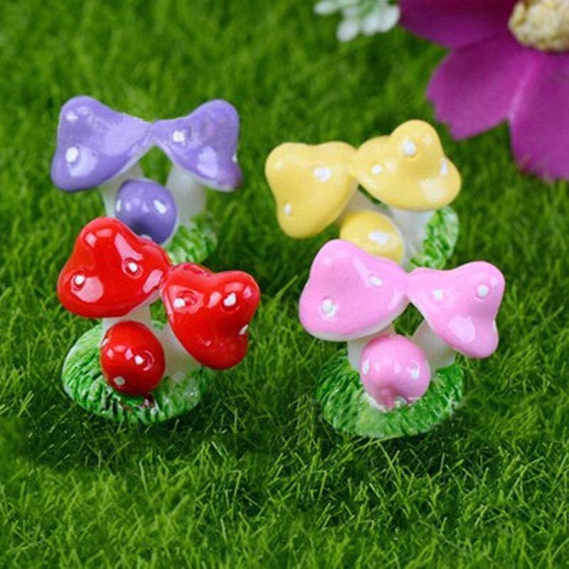 ミニレジンマッシュルーム,1ピース,4色,庭の装飾,妖精,ミ - Gardening Tools Cute のレビューと価格
