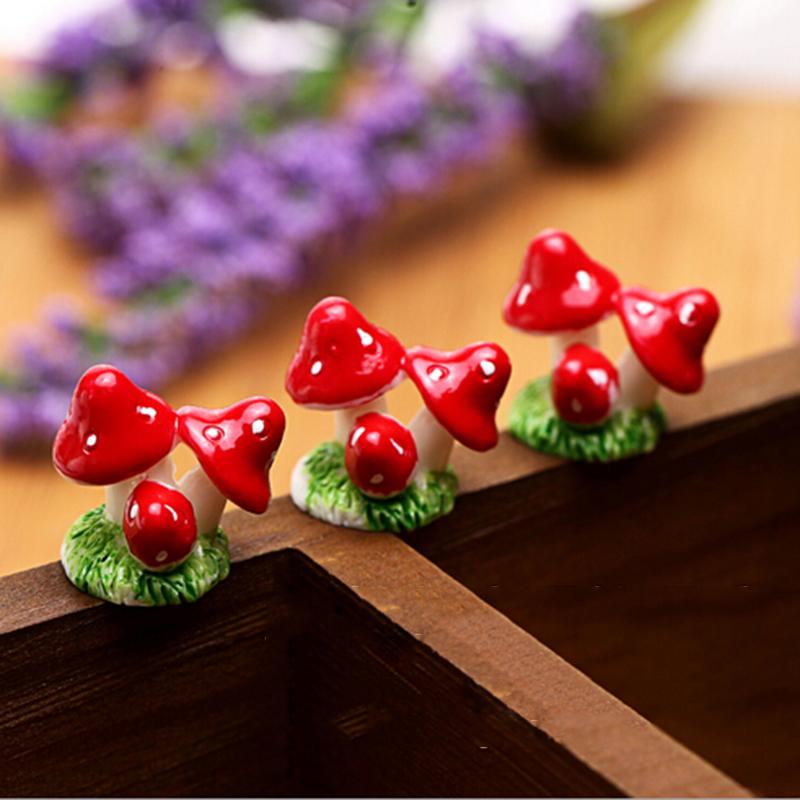 ミニレジンマッシュルーム,1ピース,4色,庭の装飾,妖精,ミ - Gardening Tools Cute のレビューと価格