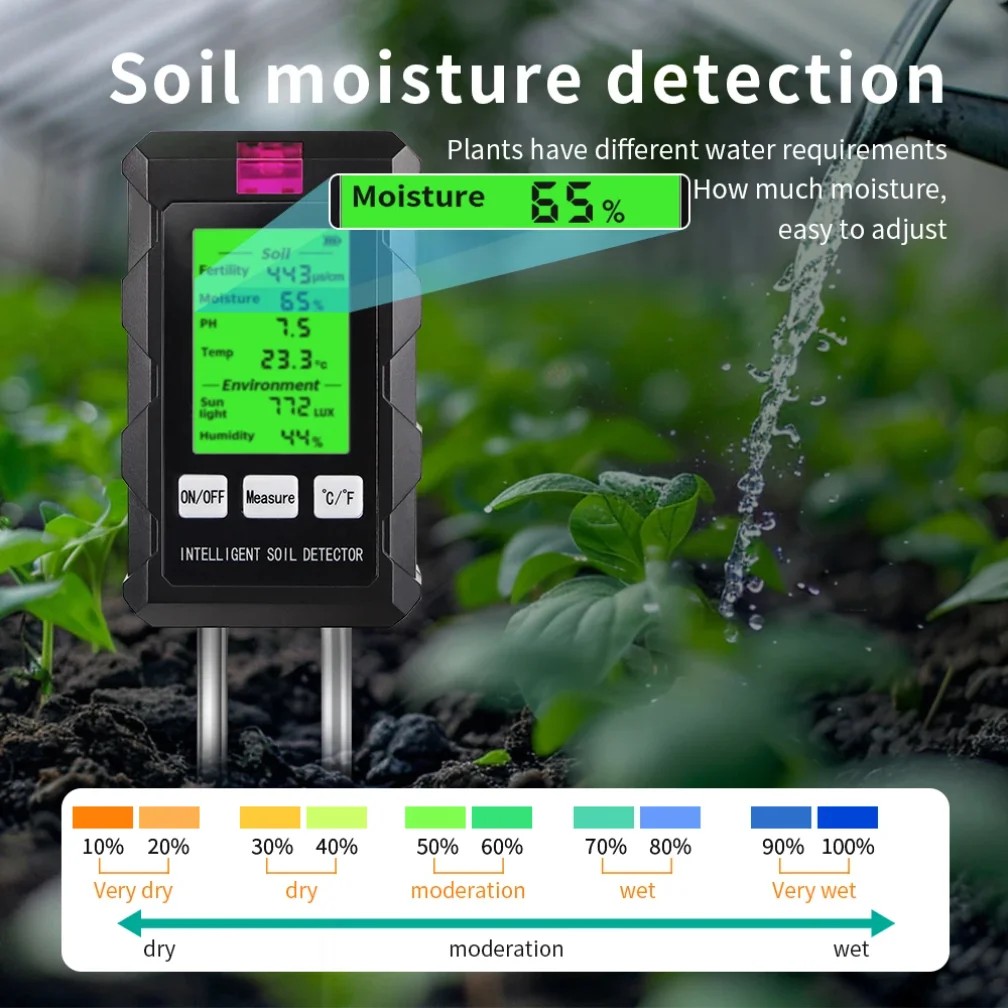 6 in 1 土壌PHメーター、日光、周囲湿度、温度、土壌水 - Moisture Meter Plant のレビューと価格
