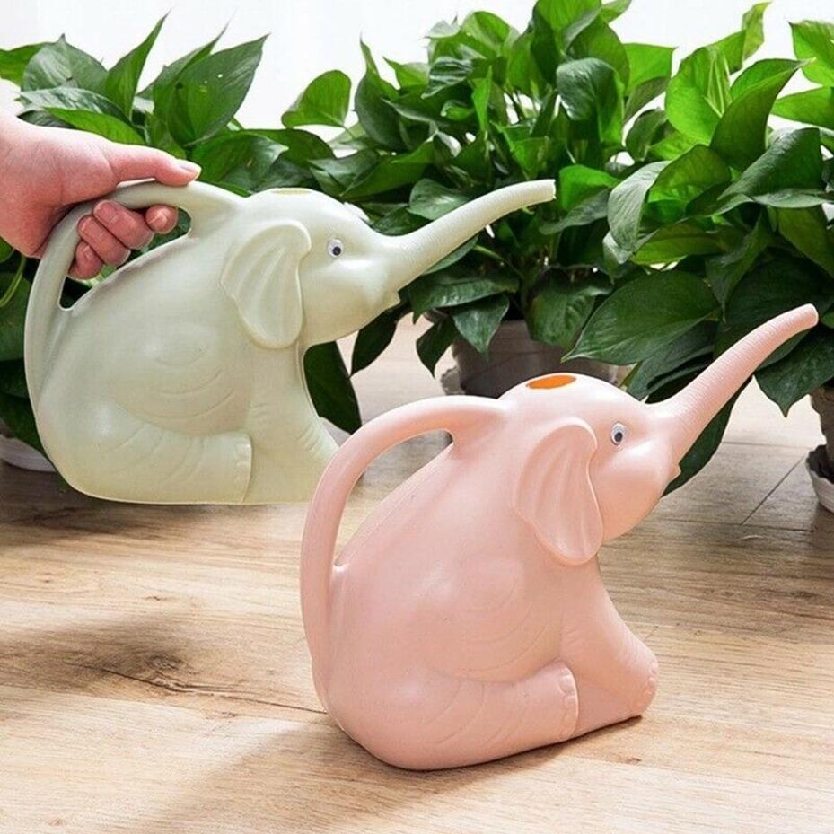 1 個新しいかわいいプラスチック象の形の水まきポット缶植物屋 - Gardening Tools Cute のレビューと価格