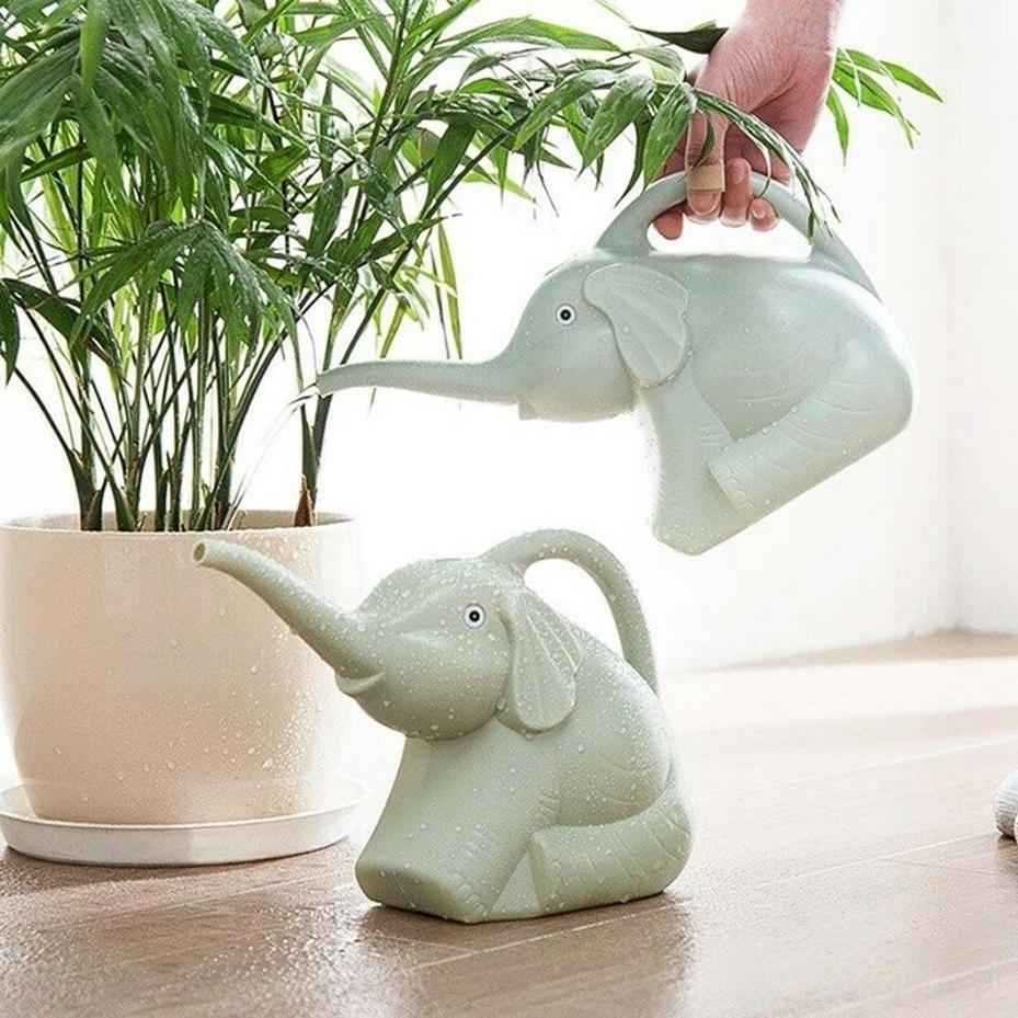1 個新しいかわいいプラスチック象の形の水まきポット缶植物屋 - Gardening Tools Cute のレビューと価格