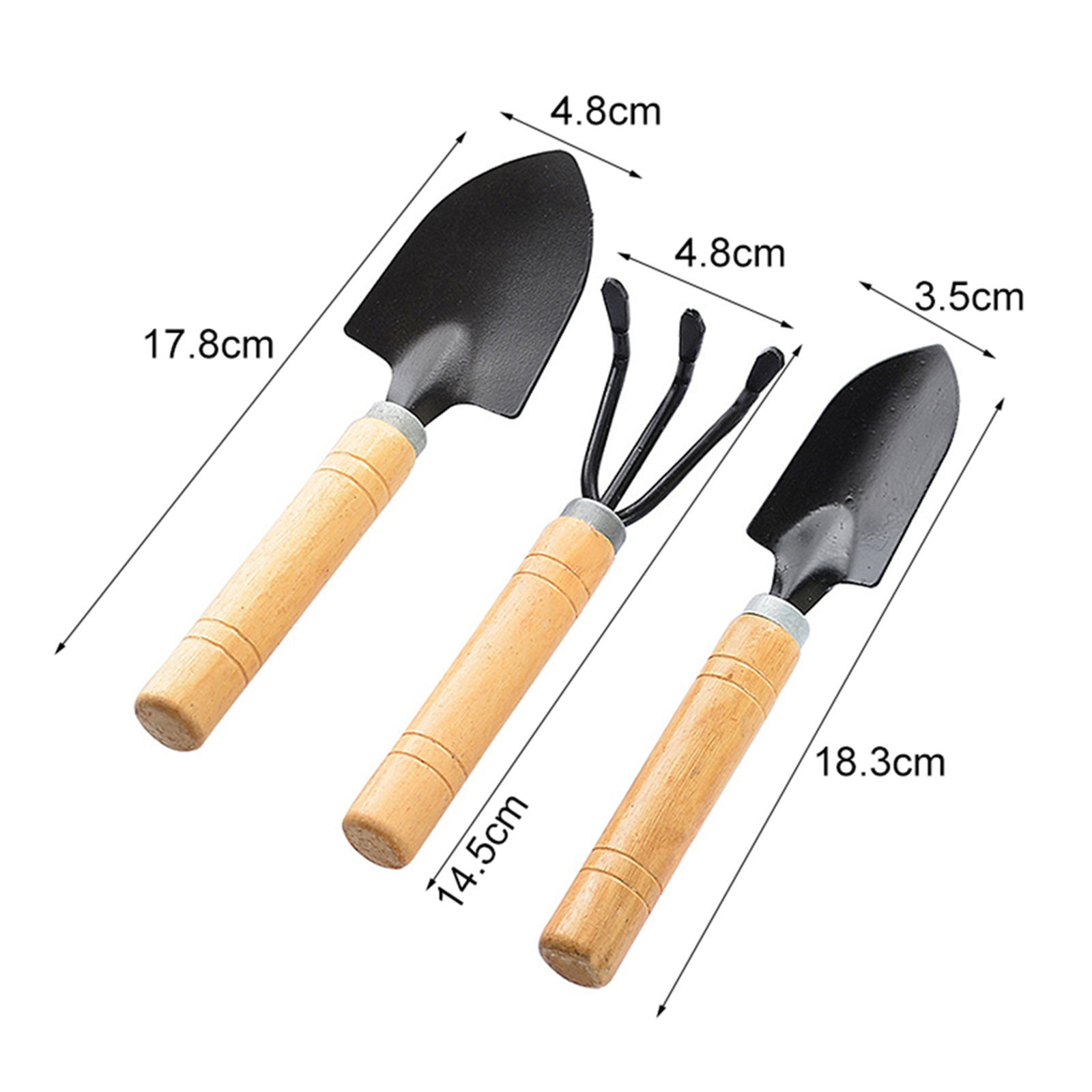 3ピースミニガーデンツールセット、多肉植物盆栽の手入れ用木製 - Bonsai Tool Set のレビューと価格
