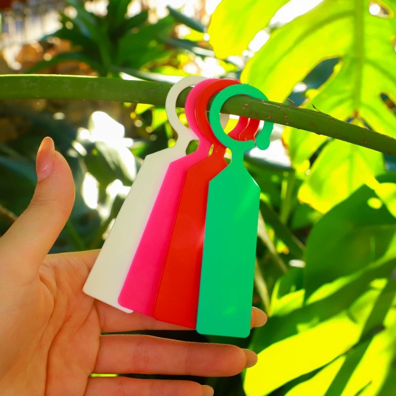 100 個リング型植物タグプラスチック防水吊り下げラベルブド - Plant Label Tags のレビューと価格