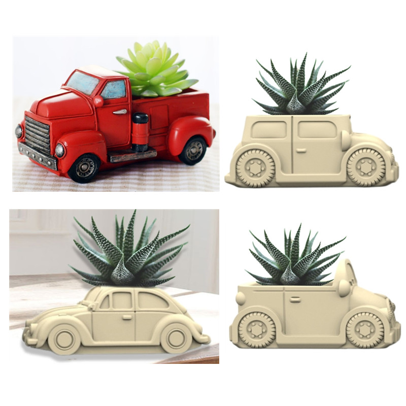 車の多肉植物植木鉢用シリコンモールド、3Dシリコンモールド、 - Gardening Tools Cute のレビューと価格