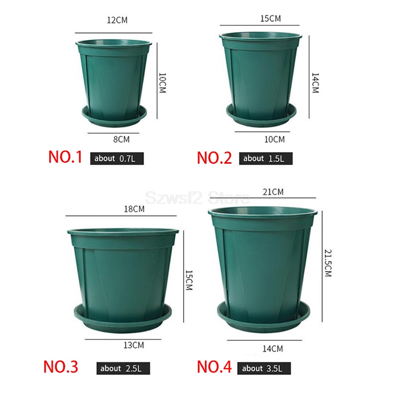5/10個 グリーン プラスチック製 植物用植木鉢トレイ - - Gardening Tools Cute のレビューと価格